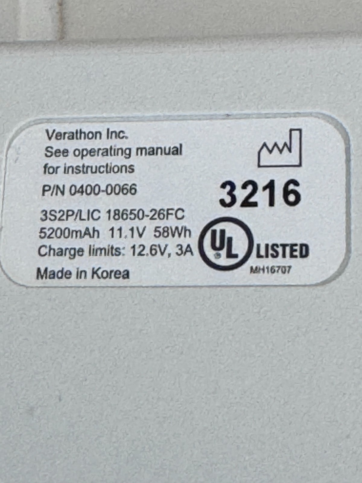 Verathon BladderScan BVI 9400 REF 0570-0190 w/ Probe & Battery