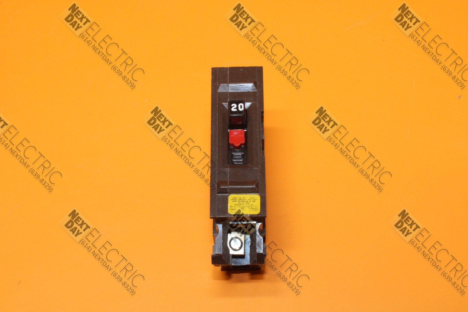 Wadsworth, A20, 20a 20 Amp 1p 1 Pole Circuit Breaker Unicorn Plug In Thermal Mag