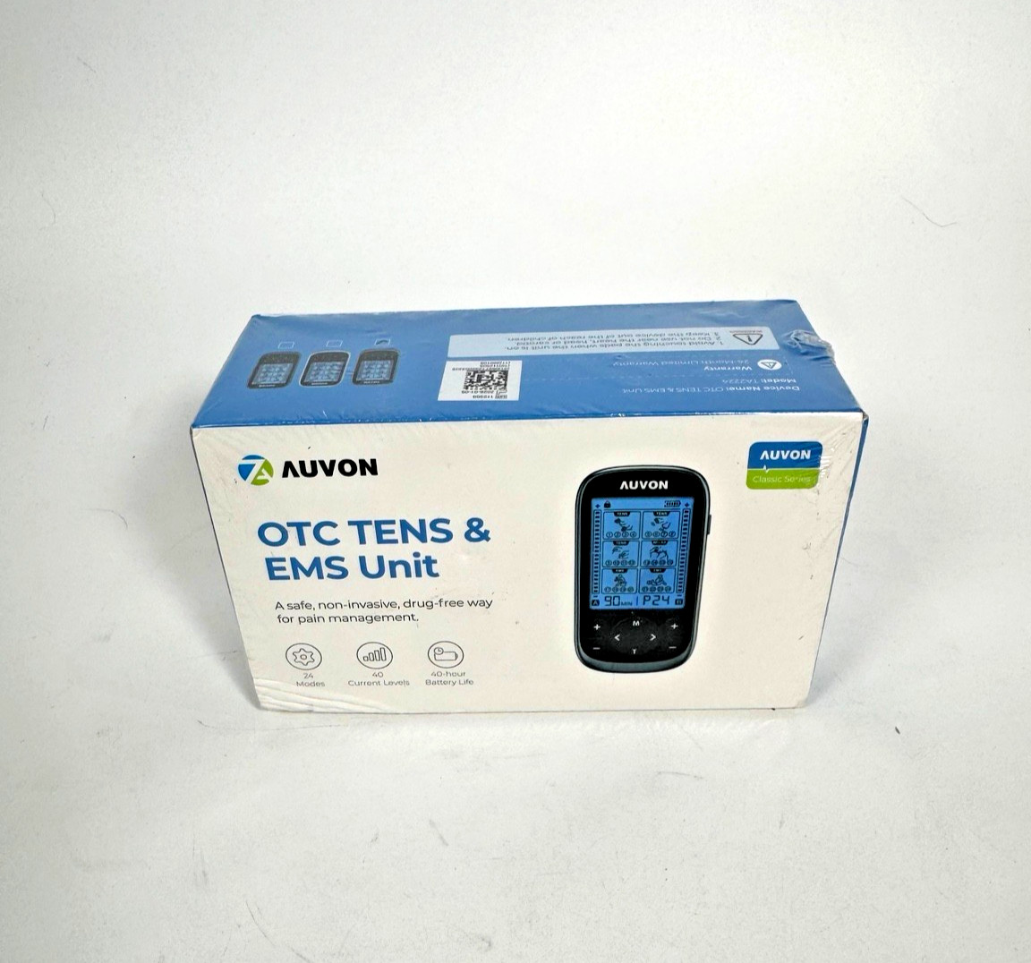 AUVON TA2224 OTC TENS EMS Unit Muscle Stimulator 24 Modes New Sealed