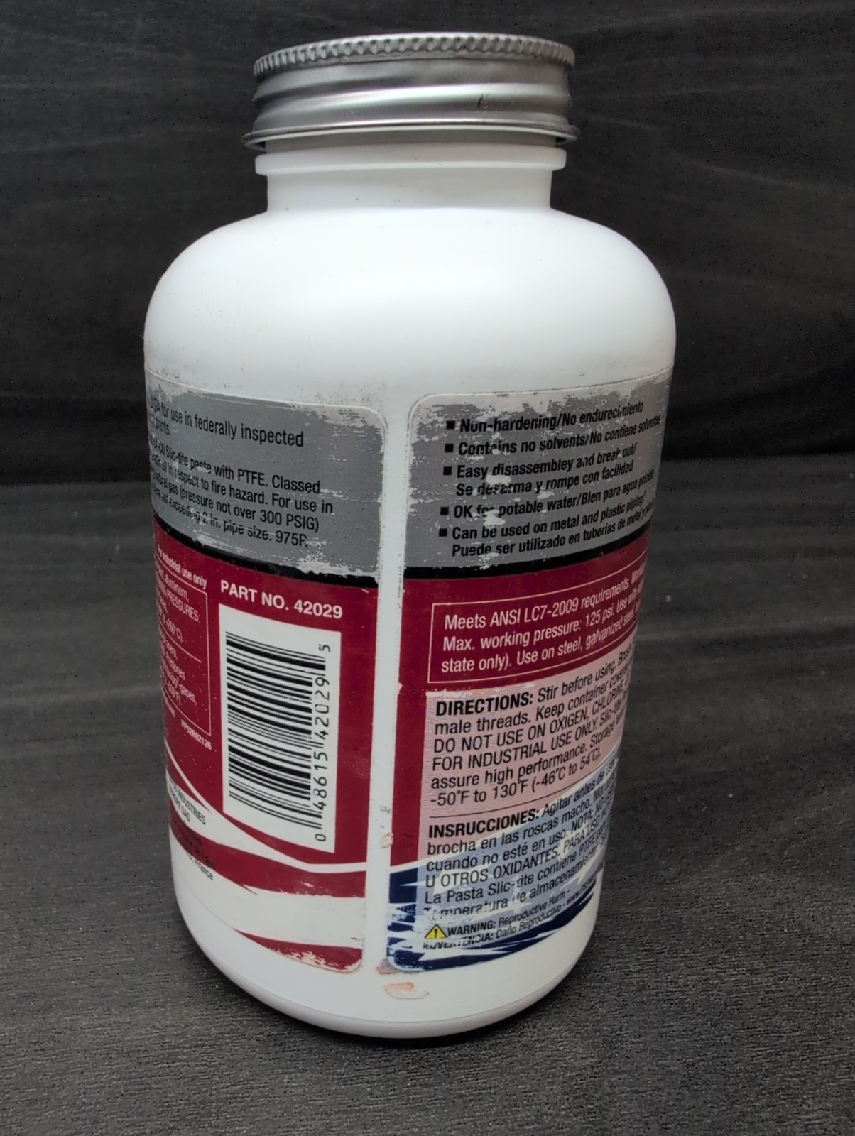 LA-CO Slic-Tite Heavy Duty Thread Sealing Compound with PTFE 16 FL OZ 42029