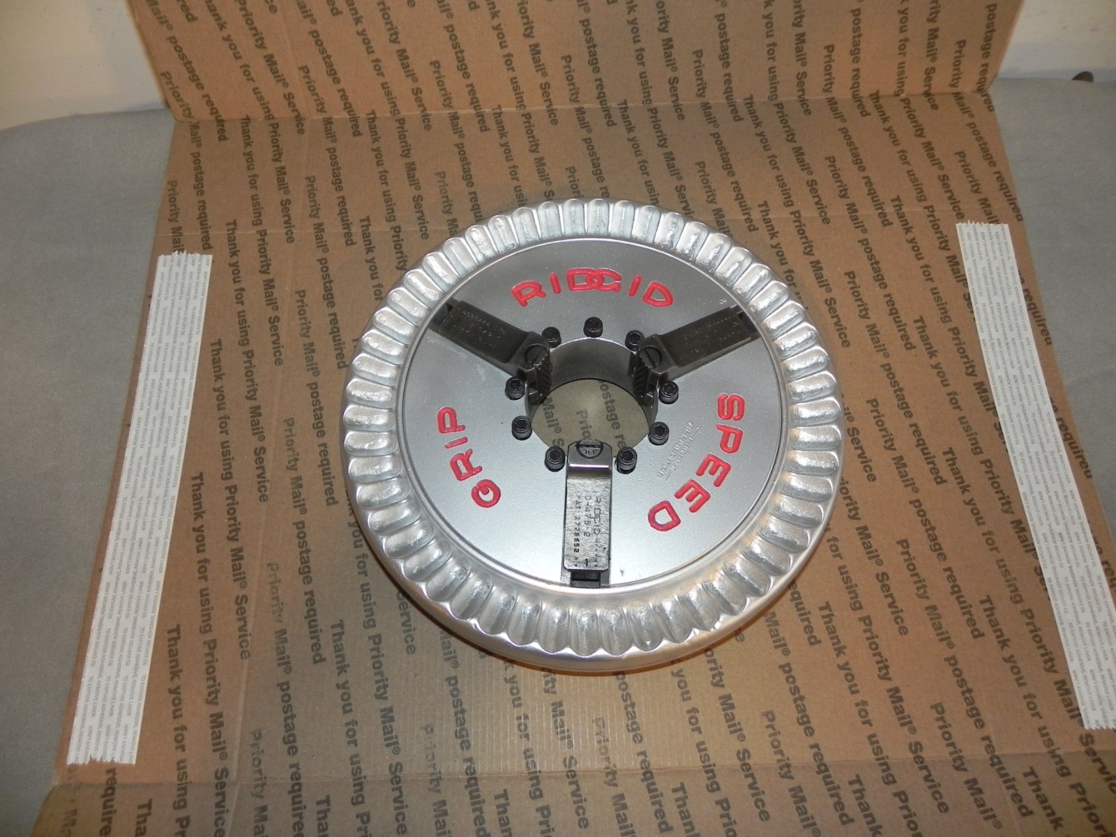 Ridgid early style 535 Hand wheel, chuck cap, front jaw set, rigid refurbished