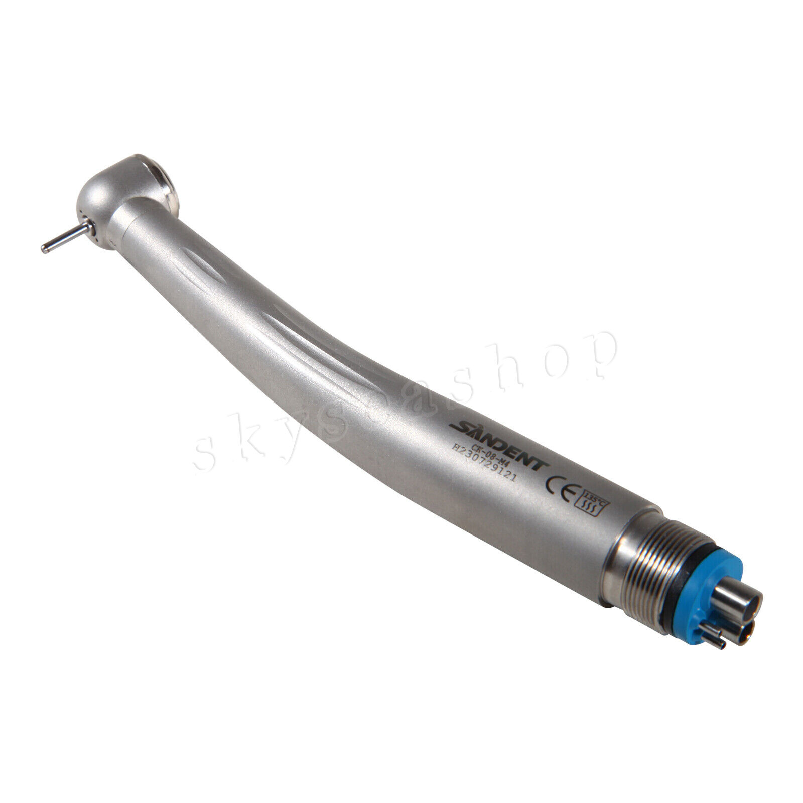 10 Dental High Speed Handpiece Ceramic Bearing Push 4 Holes Single Way Spray