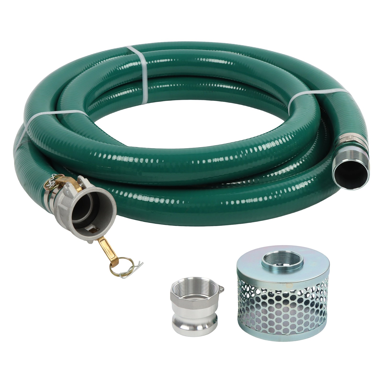 2 Inch Suction Hose Pump Kit for Water/Trash Pump Include 2″ X 20ft Hose
