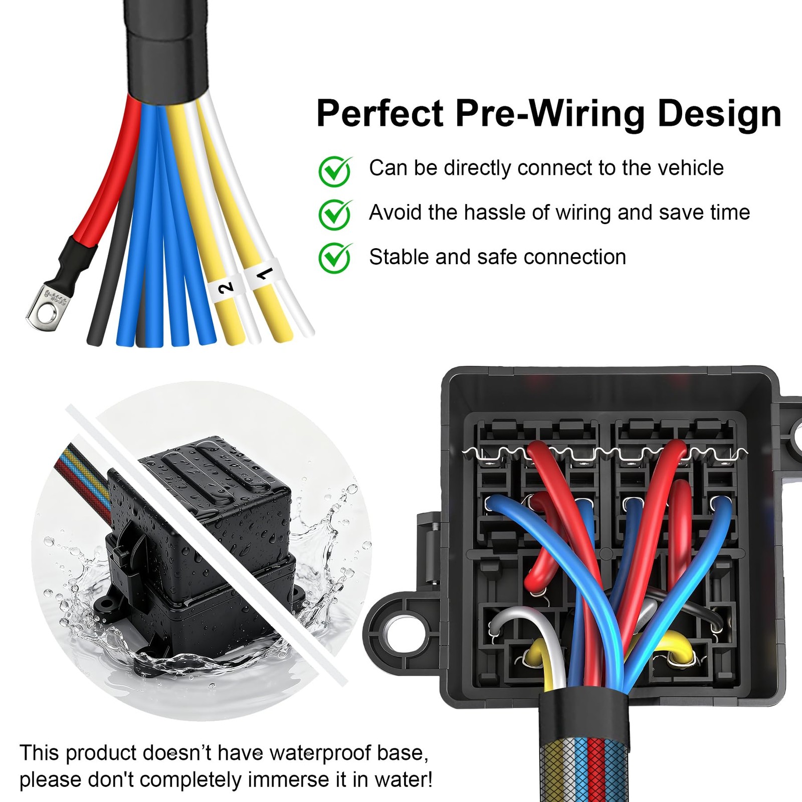 12V 6 Way Pre-Wired Fuse Relay Box Kit with Two 80A 4-Pin Relays | 6 ATC/ATO Slo
