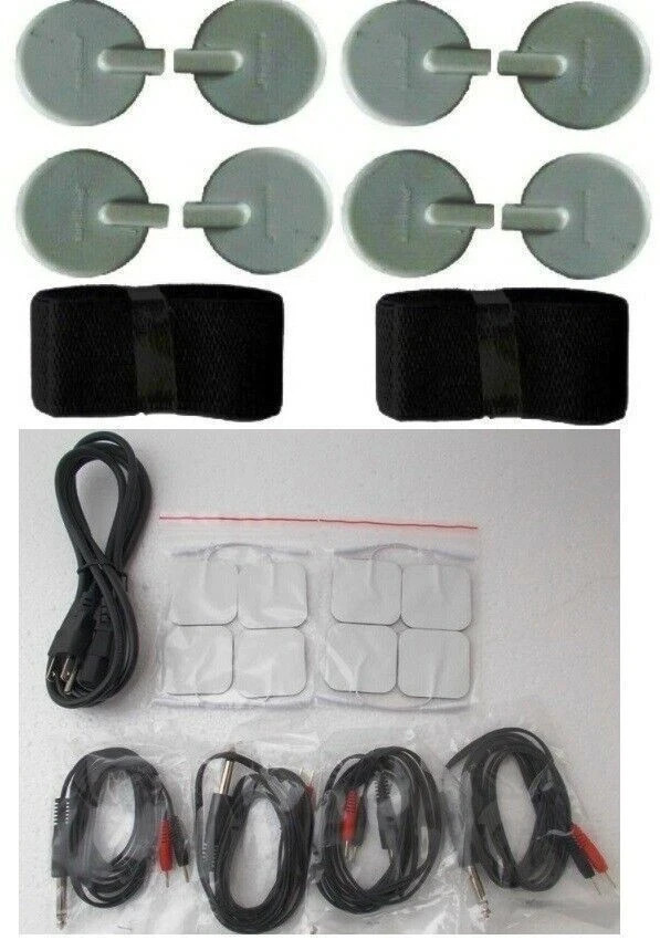 Premium quality Electrotherapy 04-ch carbon and sticky Adhesive Pads combo Unit