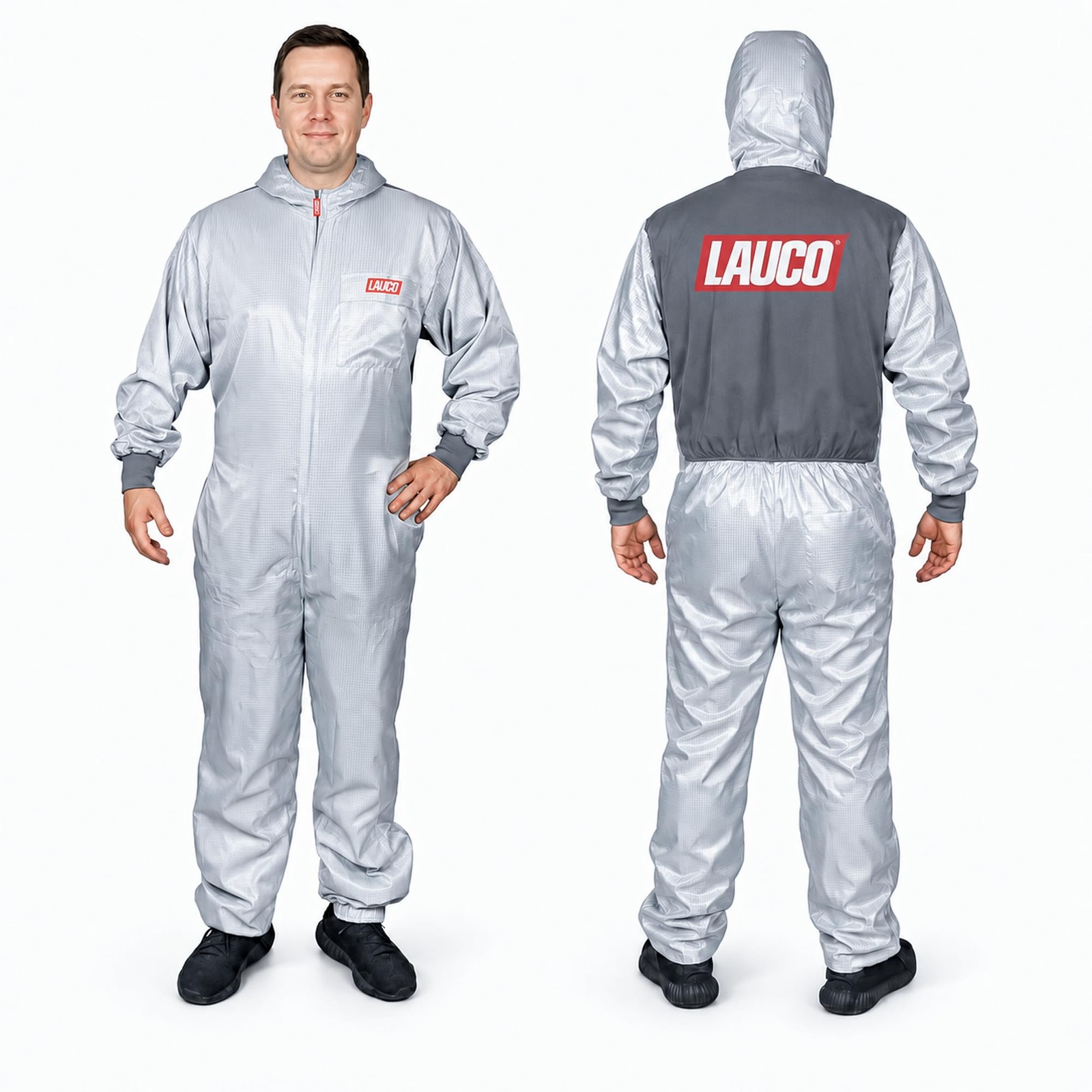 LAUCO Reusable Paint Spray Coverall with Hood, Anti-Static Silicone-Free