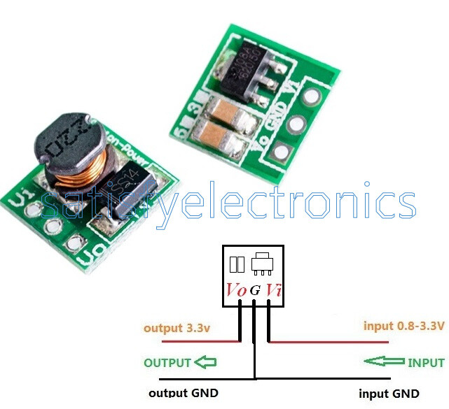DC-DC 1V 1.2V 1.5V 1.8V 2.5V 3V to DC 3.3V Step-UP Boost Power Supply Converter