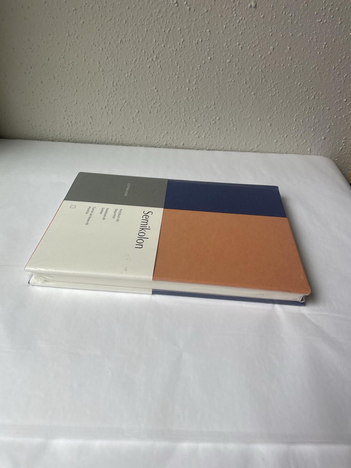 Semikolon A5 Dotted Pages Hardcover Notebook Journal Peach Blue New Sealed