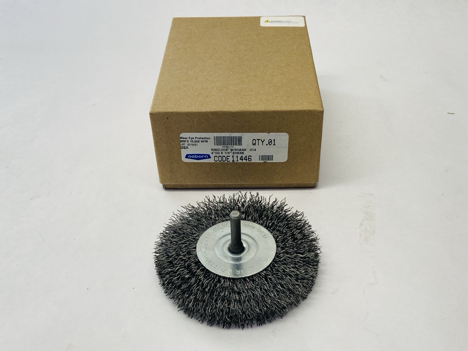 Osborn 11446 Wheel Brush 4″ OD x 1/4″ Shank