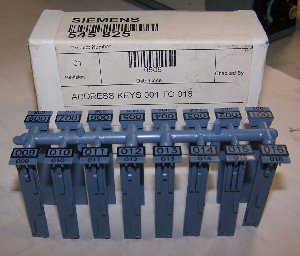 NEW SIEMENS ADDRESS KEYS 001 TO 016 MODEL NO. 545 825