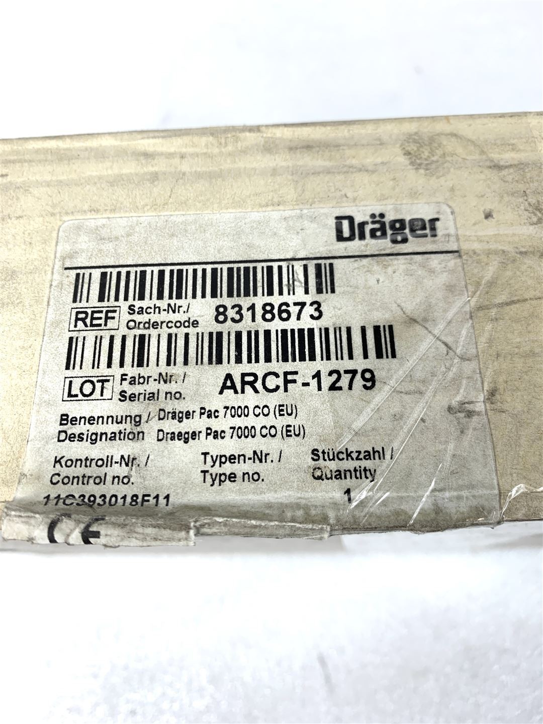 Dräger Mini Pac CO T3 ARCF-1279 8318673 Carbon Monoxide Measuring Device