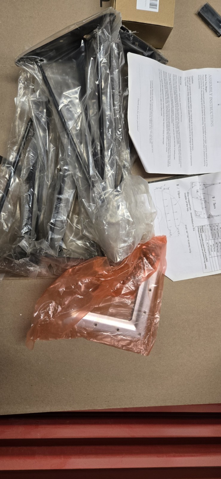 Tapered Metal Table Legs XU-LEG-SHORT-GG