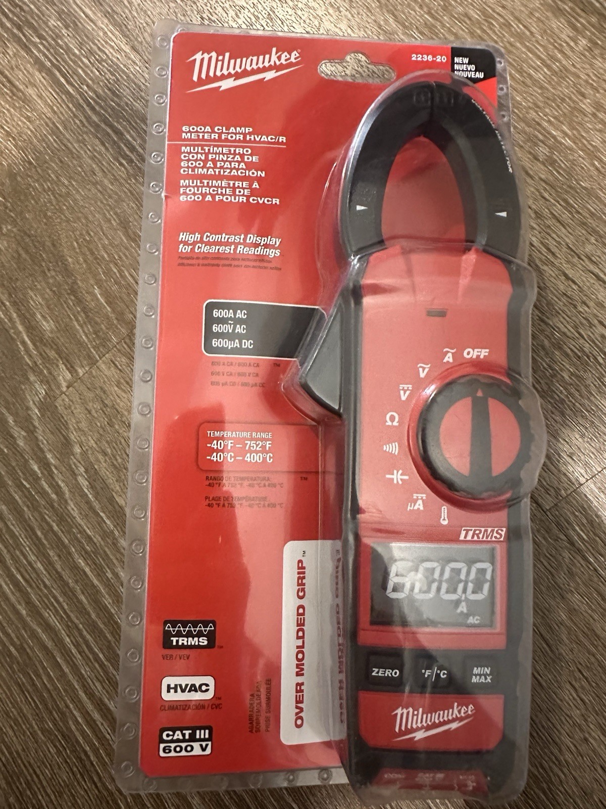 Milwaukee 2236-20 Clamp Meter for HVAC/R – Red NEW!