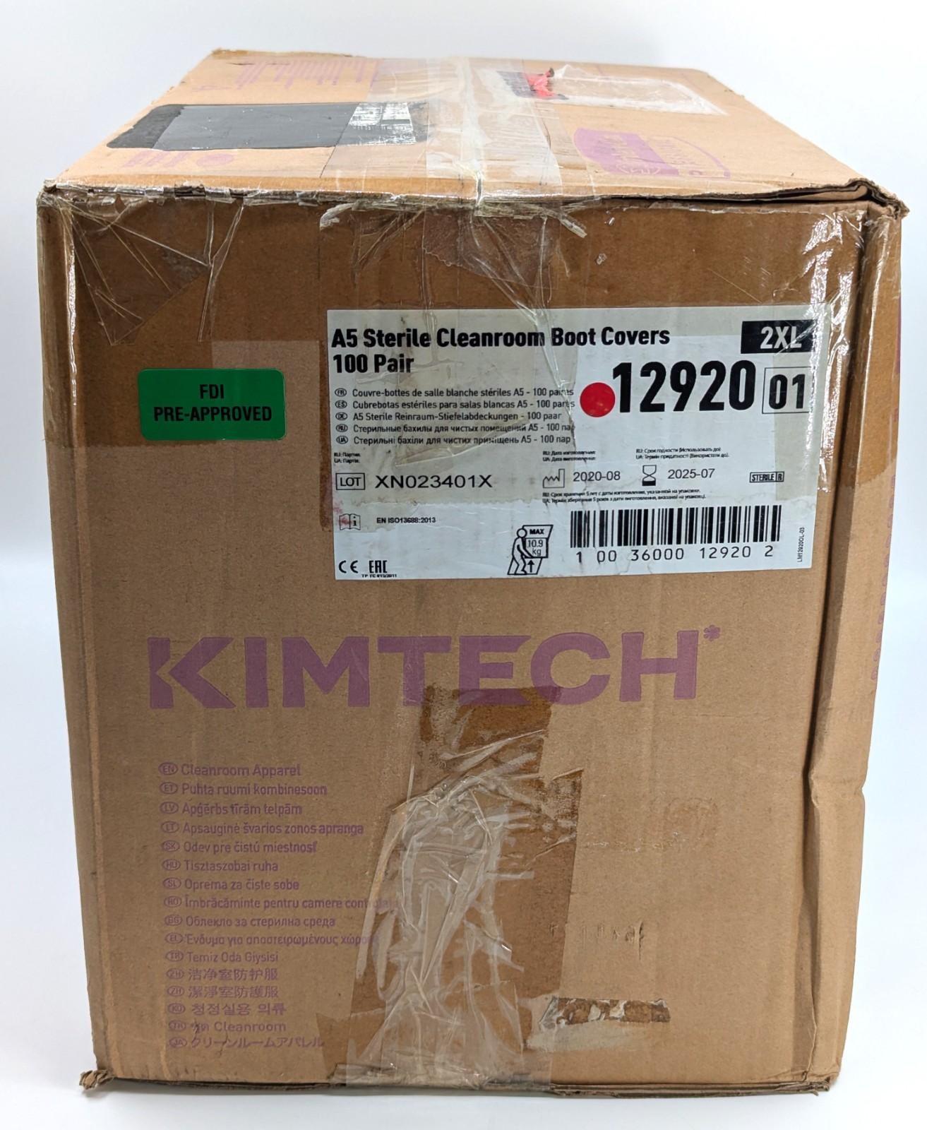 NOS! Lot of 25 Pairs Kimtech A5 Sterile Cleanroom Boot Covers 2XL, #12920