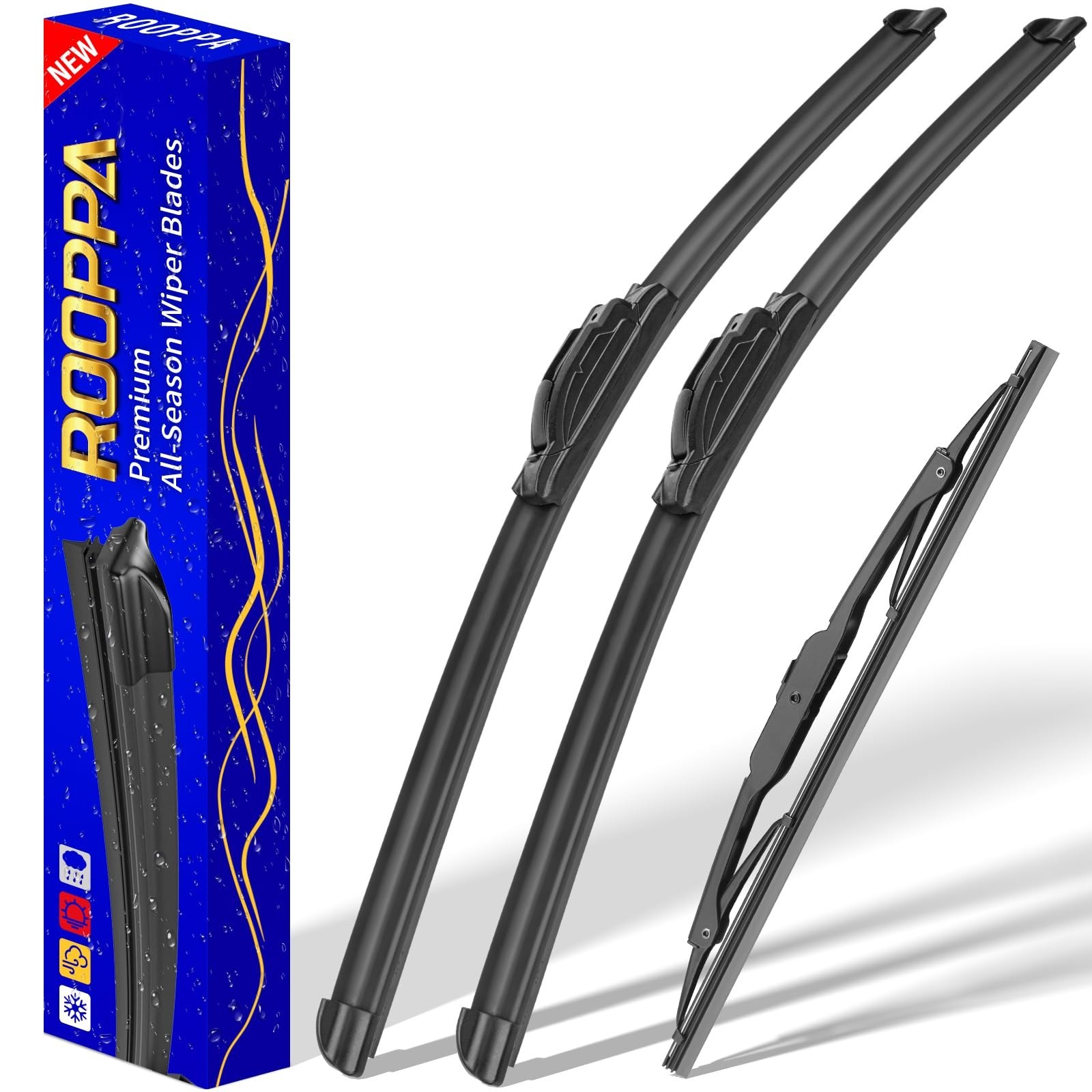3 wipers Replacement for 2007-2017 Jeep Patriot, Windshield Wiper Blades Orig…