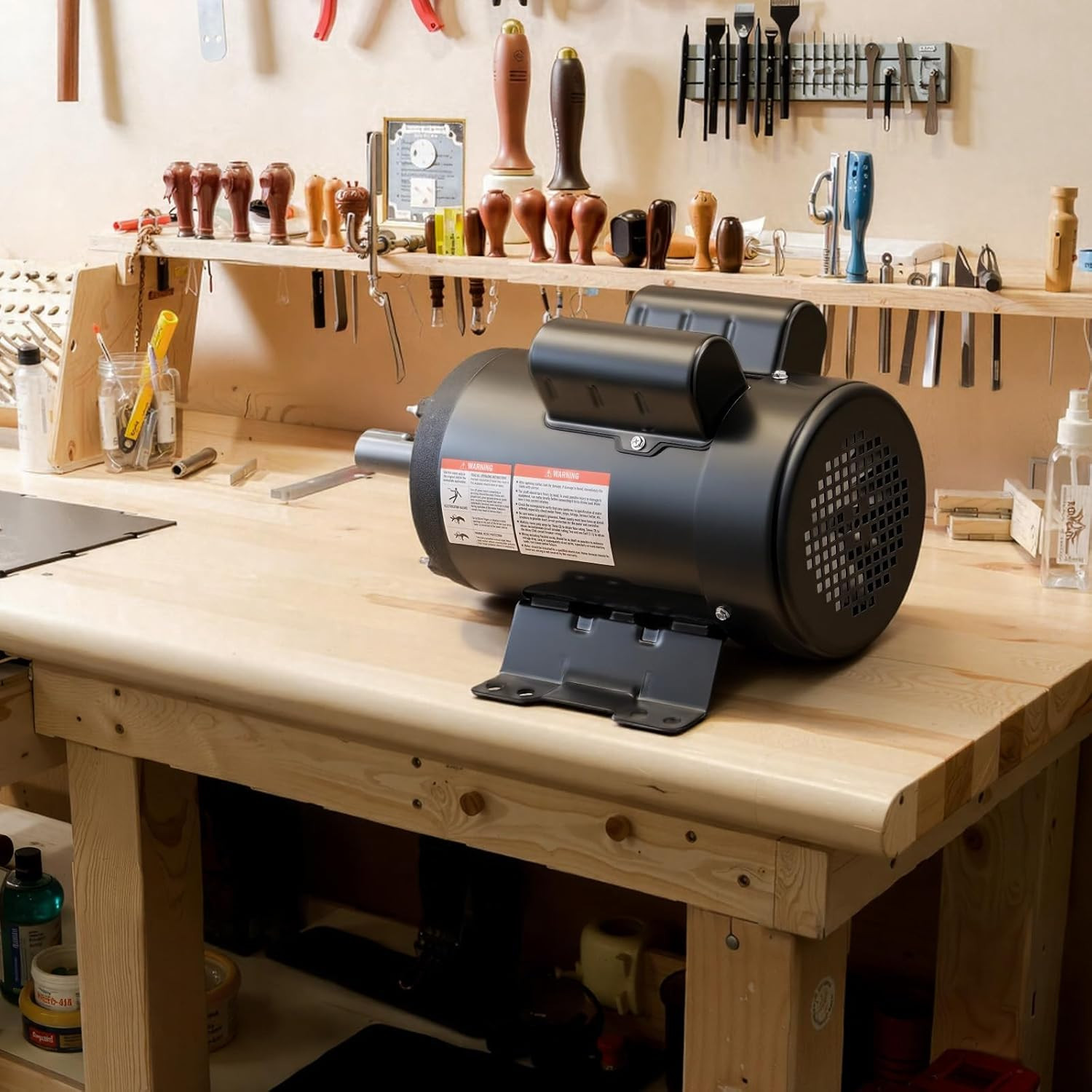 3 HP Electric Motor 1750 RPM, Single Phase 230V, 1.125in Shaft, 184T Frame