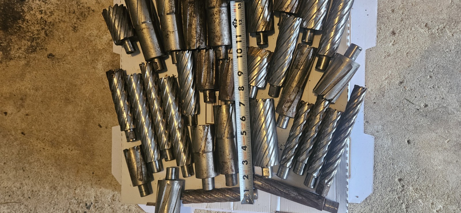 1 lot of Hougen annular cutters All sizes and lengths over 60 bits and pins