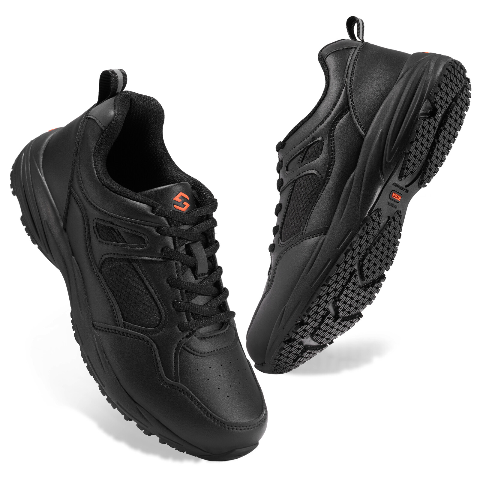 HISEA NINGO Men’s Slip Resistant Work Shoes Chef Kitchen Oil Resistant Sneakers