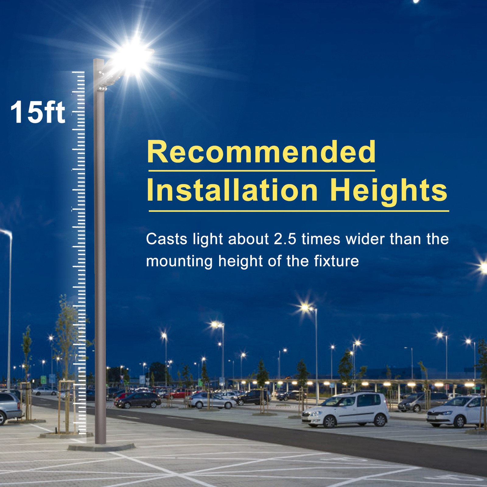 150W LED Area Stadium Light Parking Lot Shoebox Dusk to Dawn Flood Wall Lighting