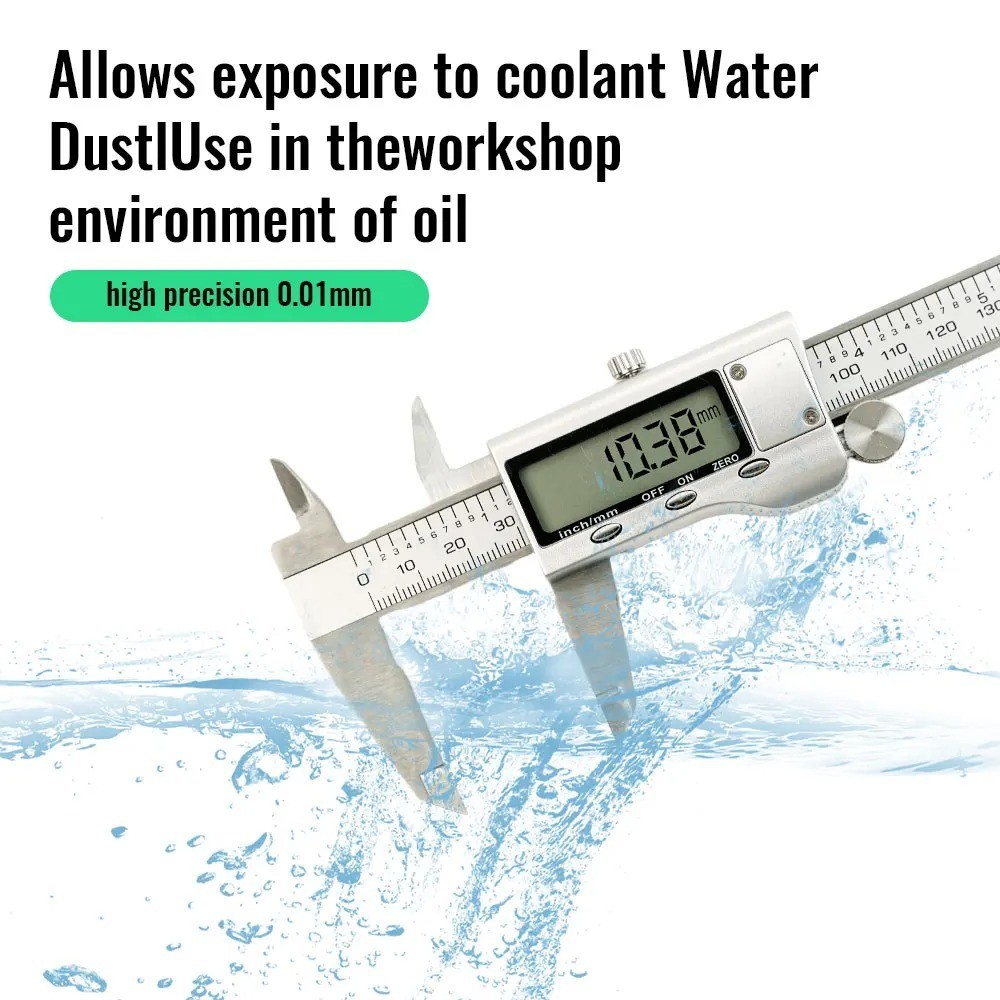 Digital Caliper Micrometer LCD Gauge Vernier Electronic Measuring Tool 6″ 150mm