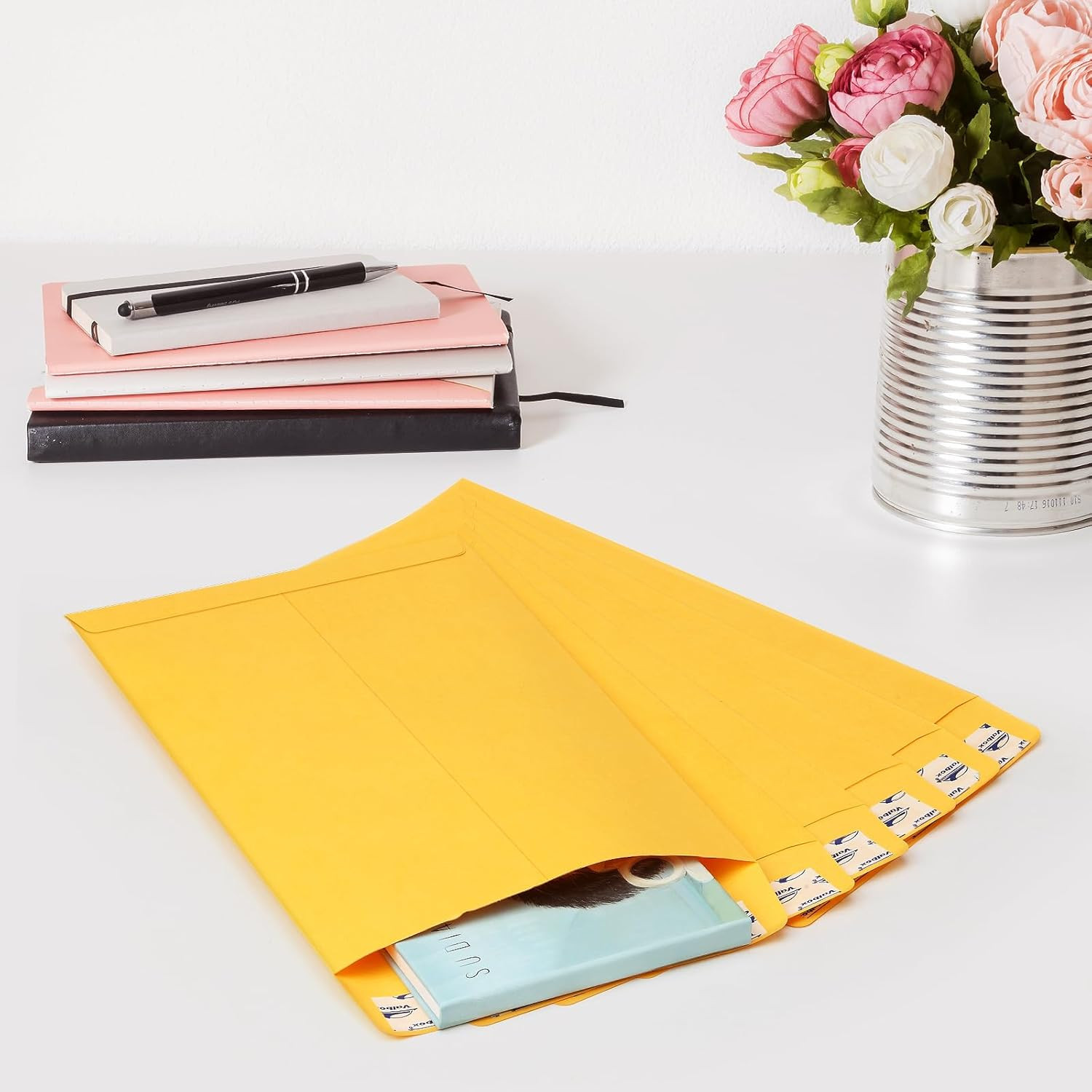 250 Count Self-Seal Brown Kraft Security Envelopes 6×9 Inches