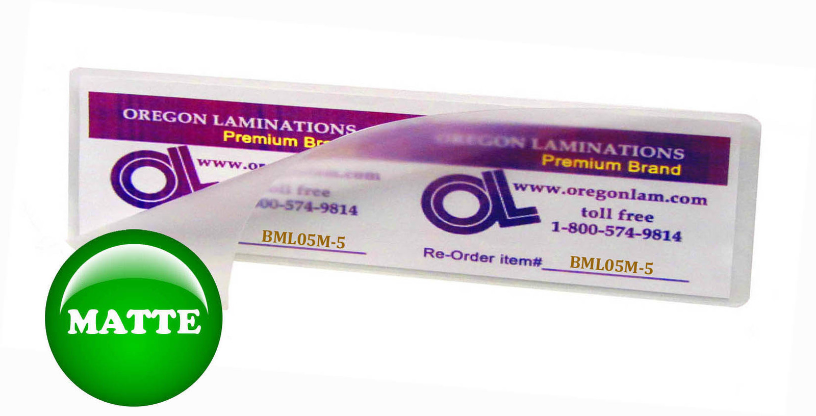 500/pack MATTE 2-3/8 x 8-1/2 Hot 5 Mil Large Bookmark Laminating Pouches