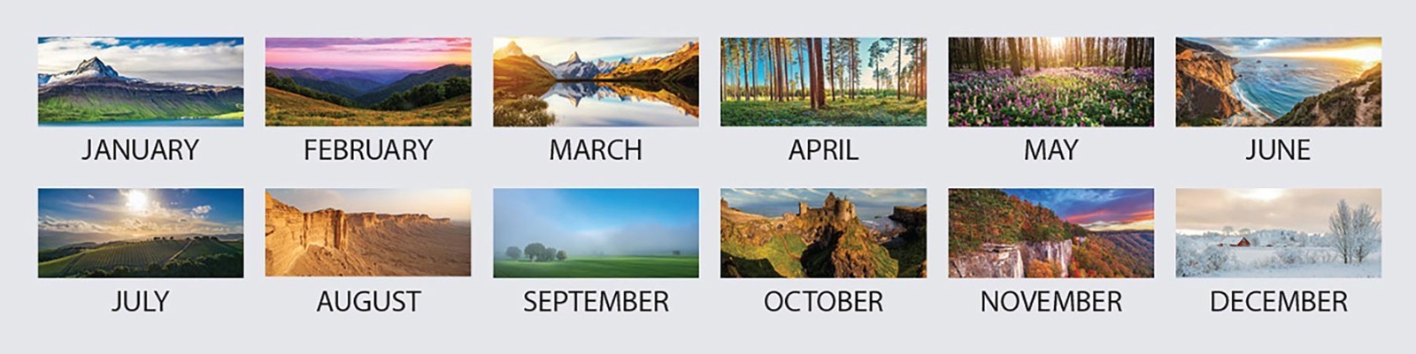 2025 3636 HOD3636 Earthscapes Scenic House of Doolittle 3-Month Wall Calendar