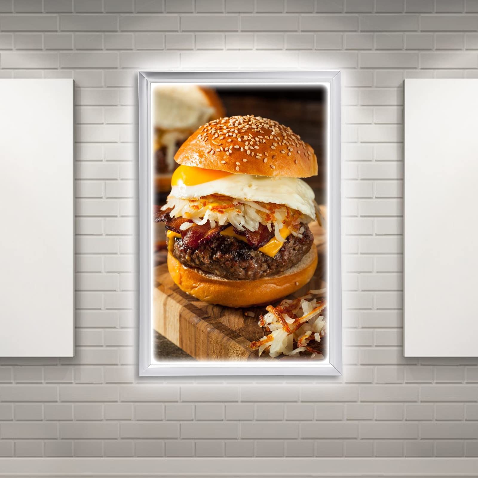 Shikiy 24″x36″ LED Movie Poster Frame, Backlit 36L» x 24W», Silver