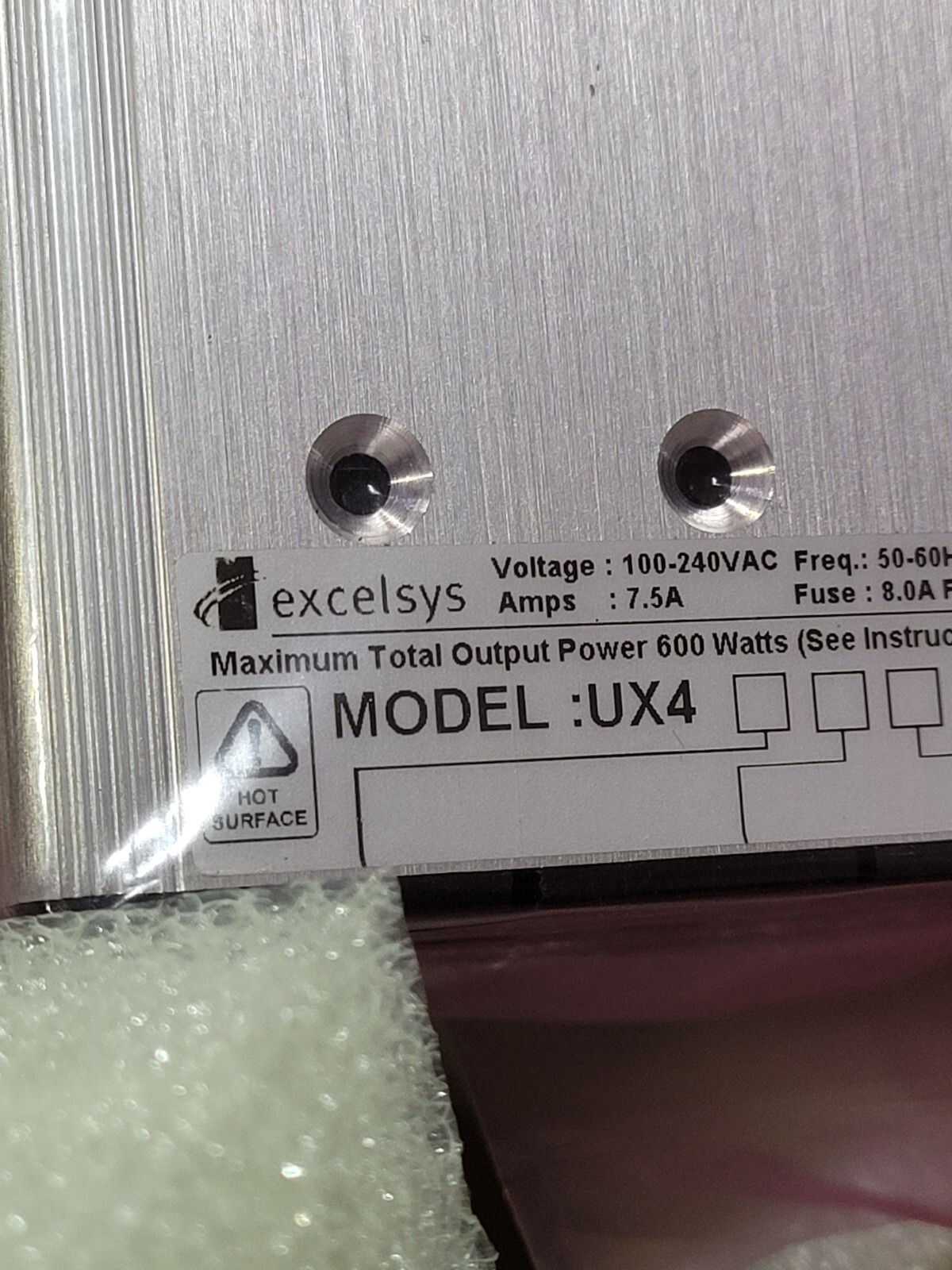 Excelsys 600 W 4 Slot AC DC Configurable Power Supply Chassis UltiMod UX4S0