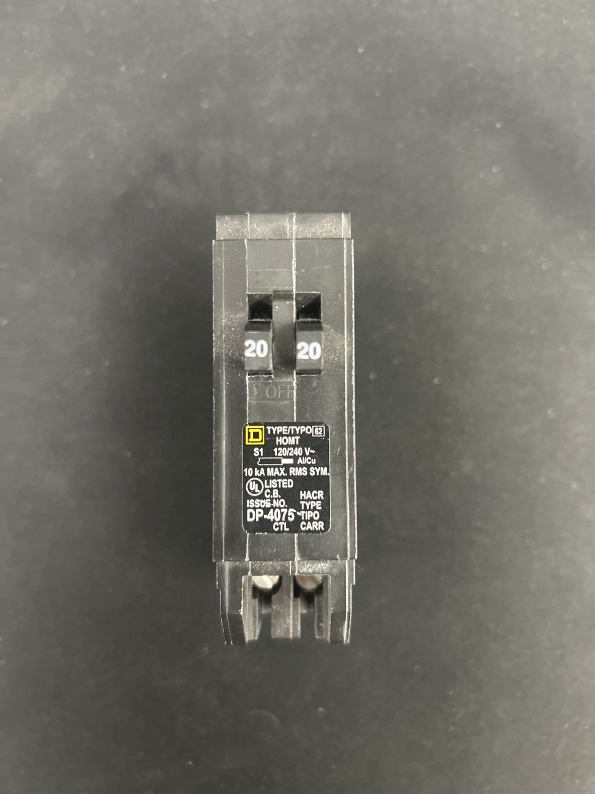 Square D HOMT2020 Homeline 20 amp Twin 1 Pole Tandem Circuit Breaker NEW!!