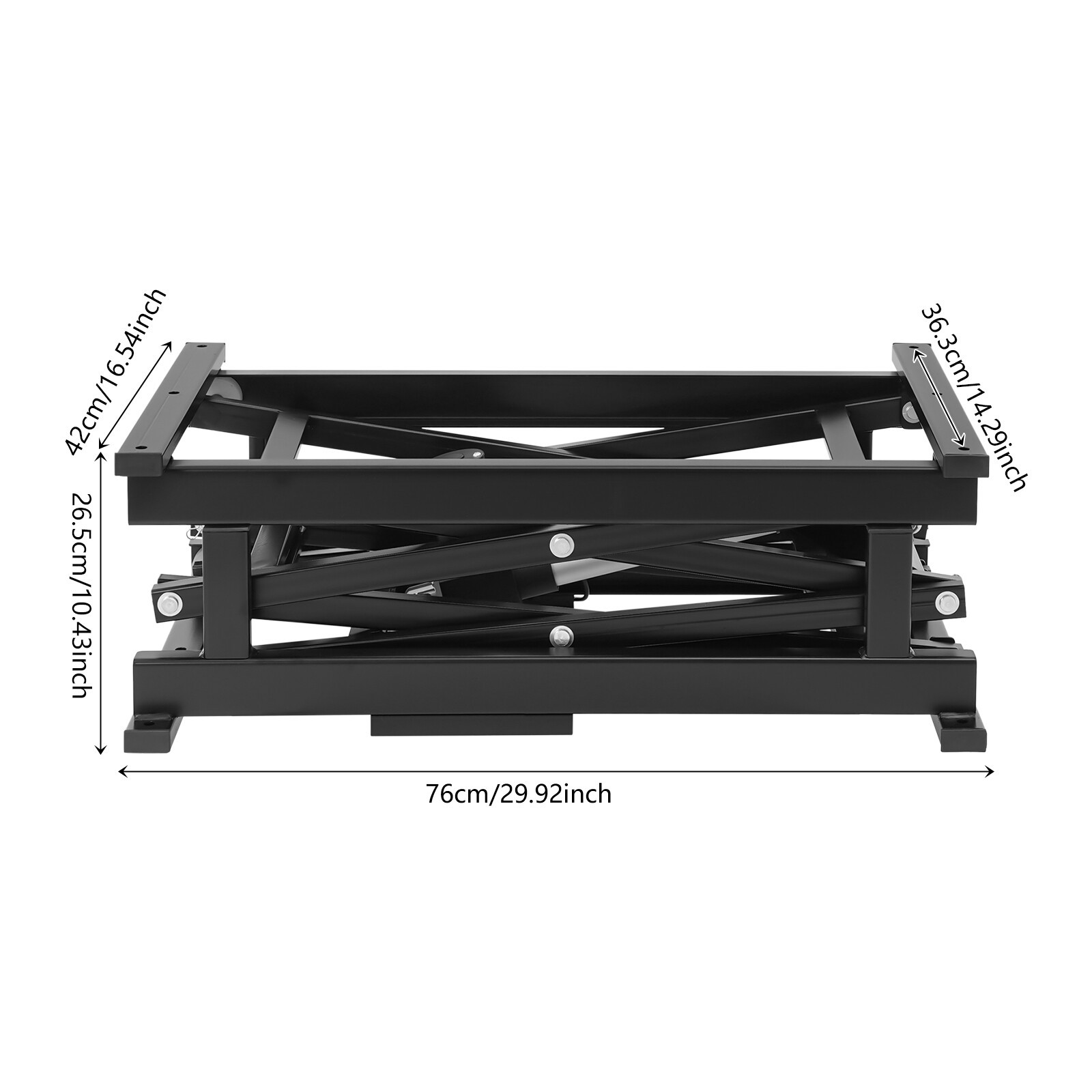 Electric Scissor Lift Table Hydraulic 180lbs Capacity Adjustable Height Foldable