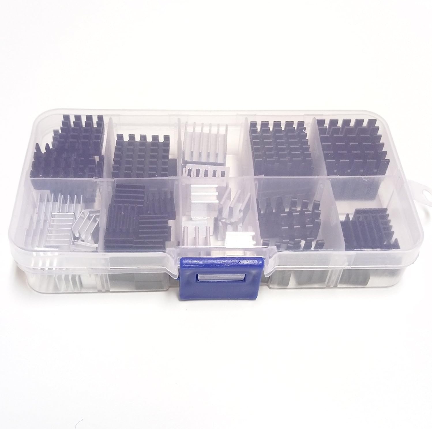 Easycargo 100pcs Heatsink Assortment Kit Small Cooler Aluminum Heat Sink Set for