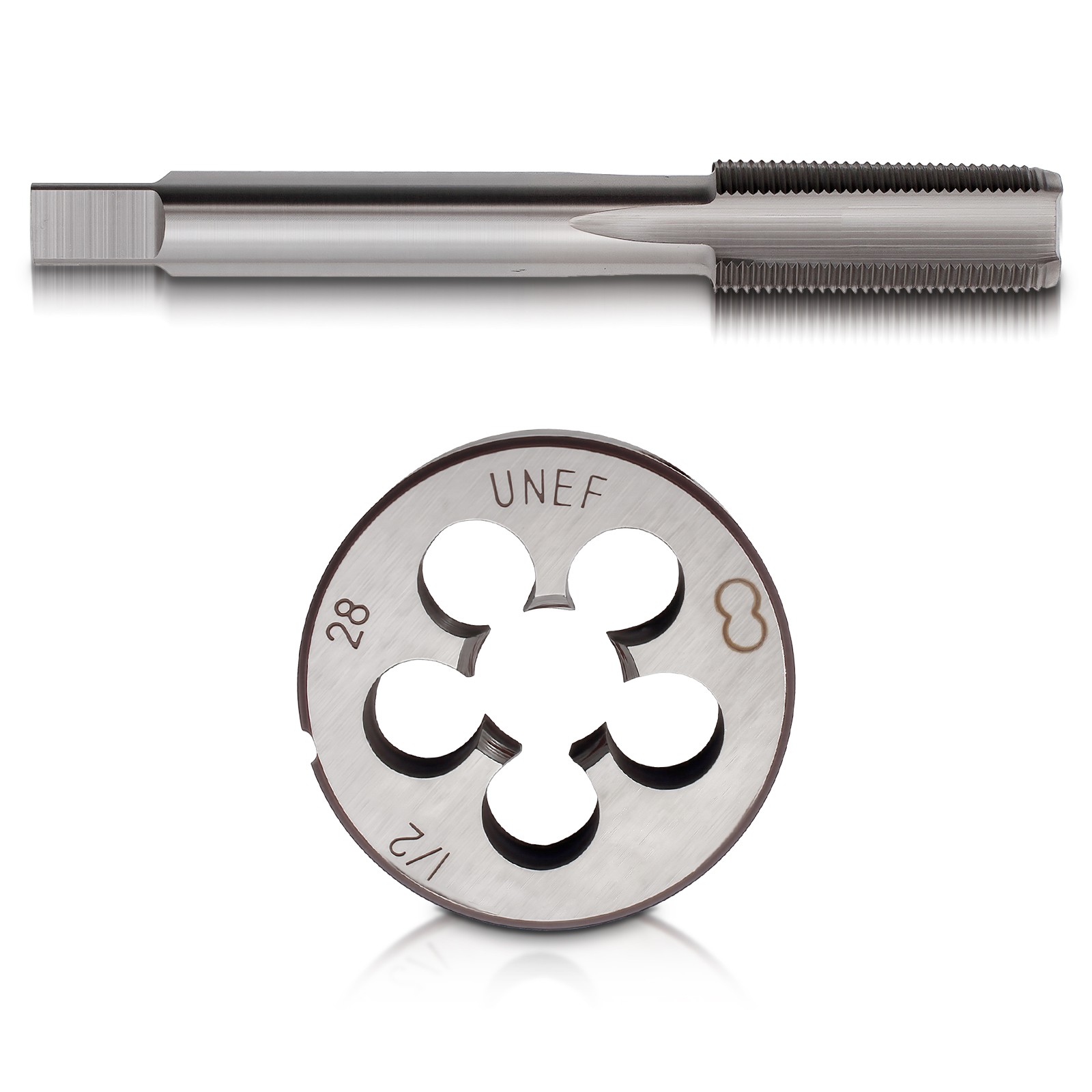 1/2-28 (1/2×28) TPI Gunsmithing Tap & Die Set UNEF HSS Right Hand Thread Tools