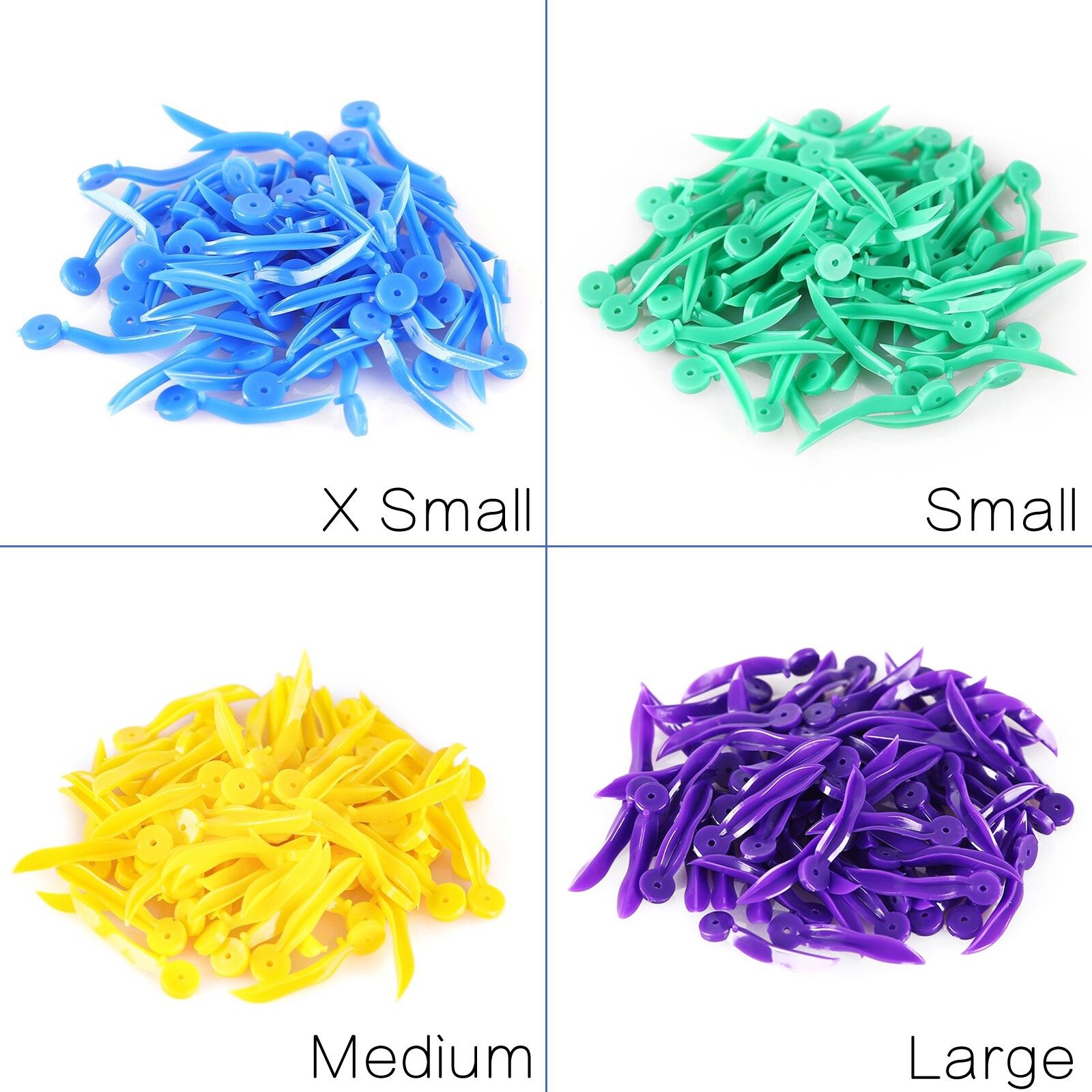 Disposable Plastic Wave Shape Dental Wedges Teeth Wedge Tooth Gap 100 Pcs/Box