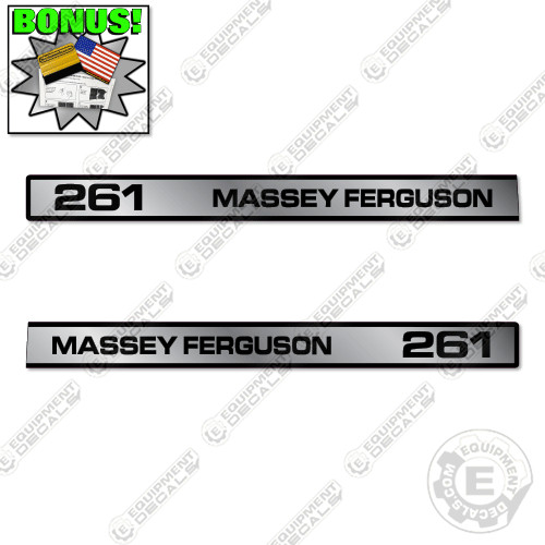 Fits Massey Ferguson 261 Decal Kit Tractor (Silver/Black) – 3M VINYL!