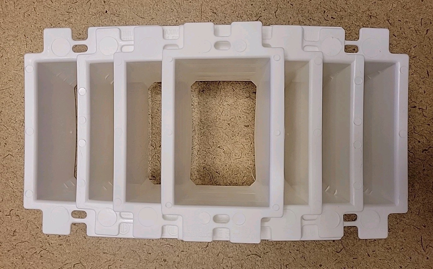 Box extenders, 1, 2, 3 & 4 Gang Like Arlington BE1, BE2, BE3, BE4 up to 1 1/2″