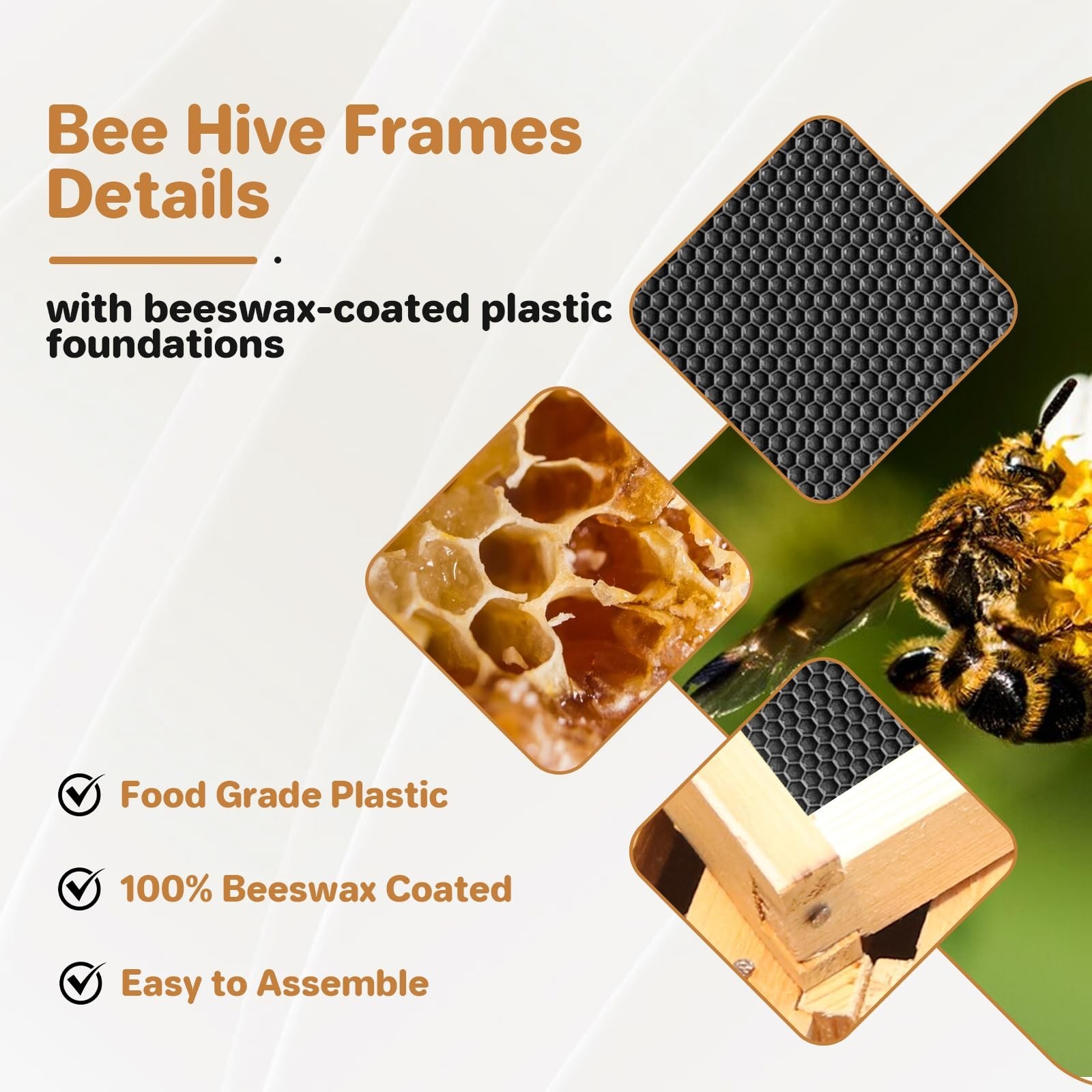 Beehive 10 Frame Complete Box Kit Langstroth Traditional Beekeeping Waterproof