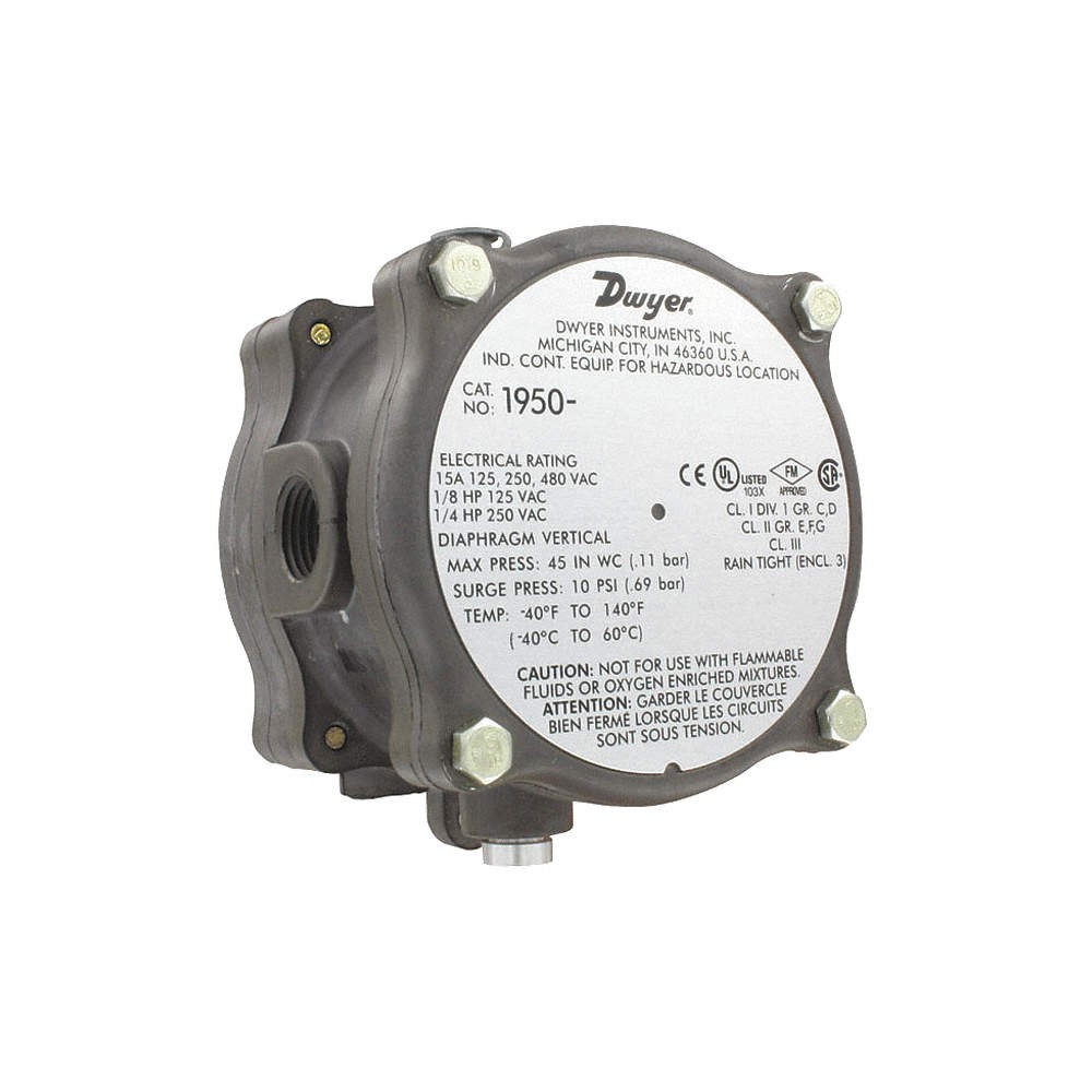 DWYER 1950-10-2F Differential Pressure Switch 3-11 In 25F036