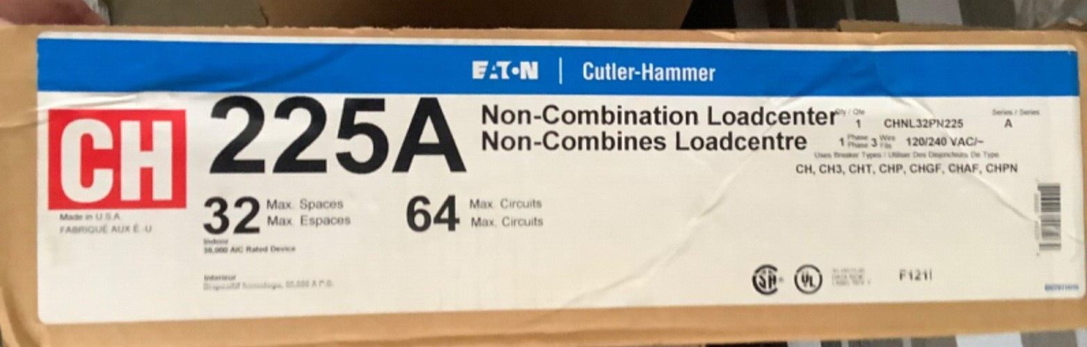 Eaton / Cutler Hammer CHNL32PN225, 32Space – 64Circuit Max Loadcenter, 225A