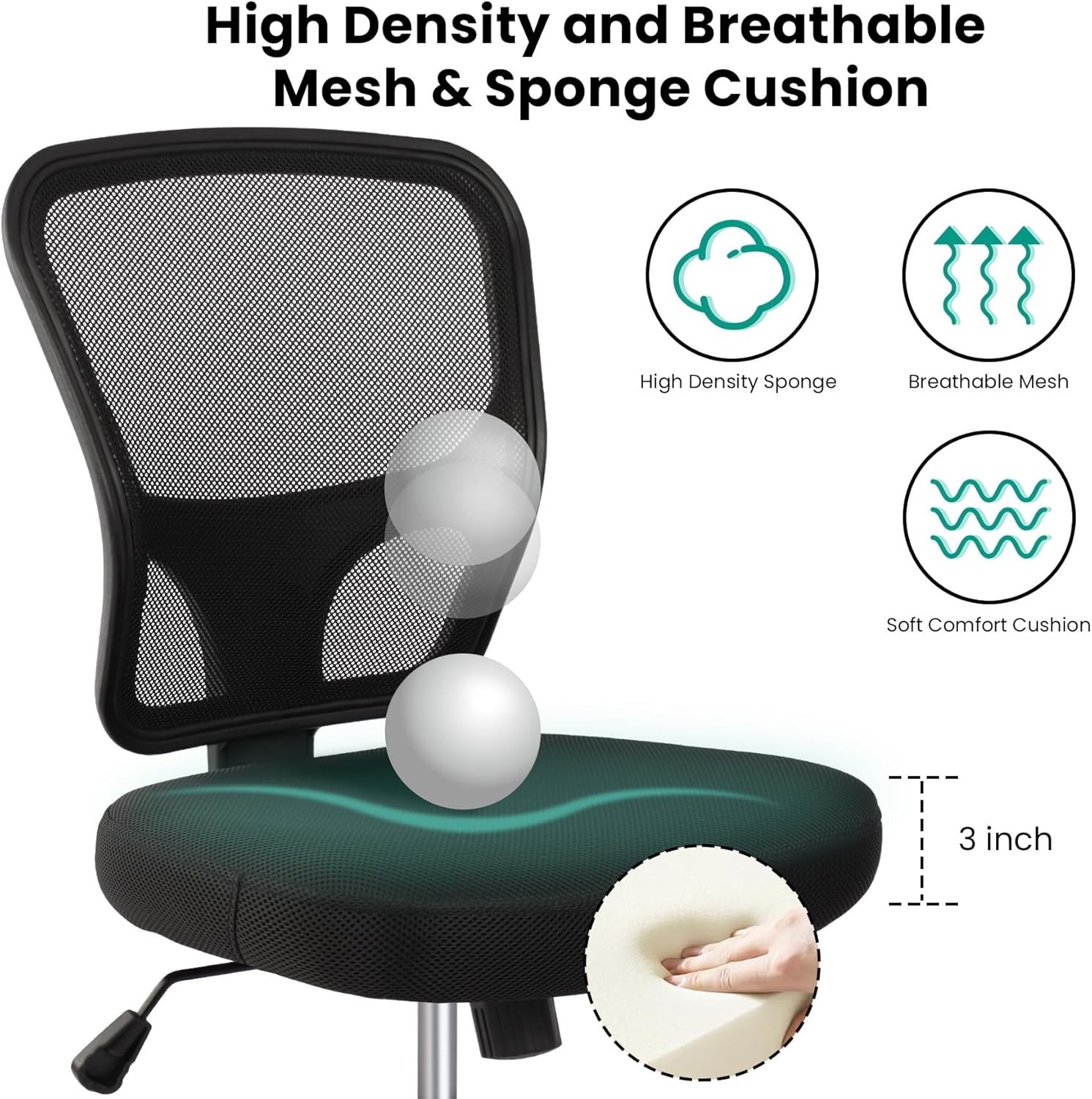 Hylone Adjustable High Back Office Chair – Ergonomic Drawing Stool in Black