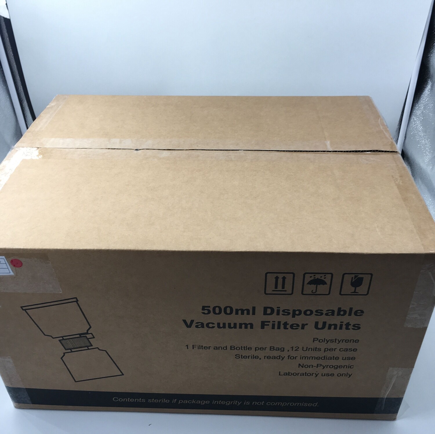 60PK Lab Polystyrene Bottle Top Vacuum Sterile Filter Graduated Clear 0.22um PES