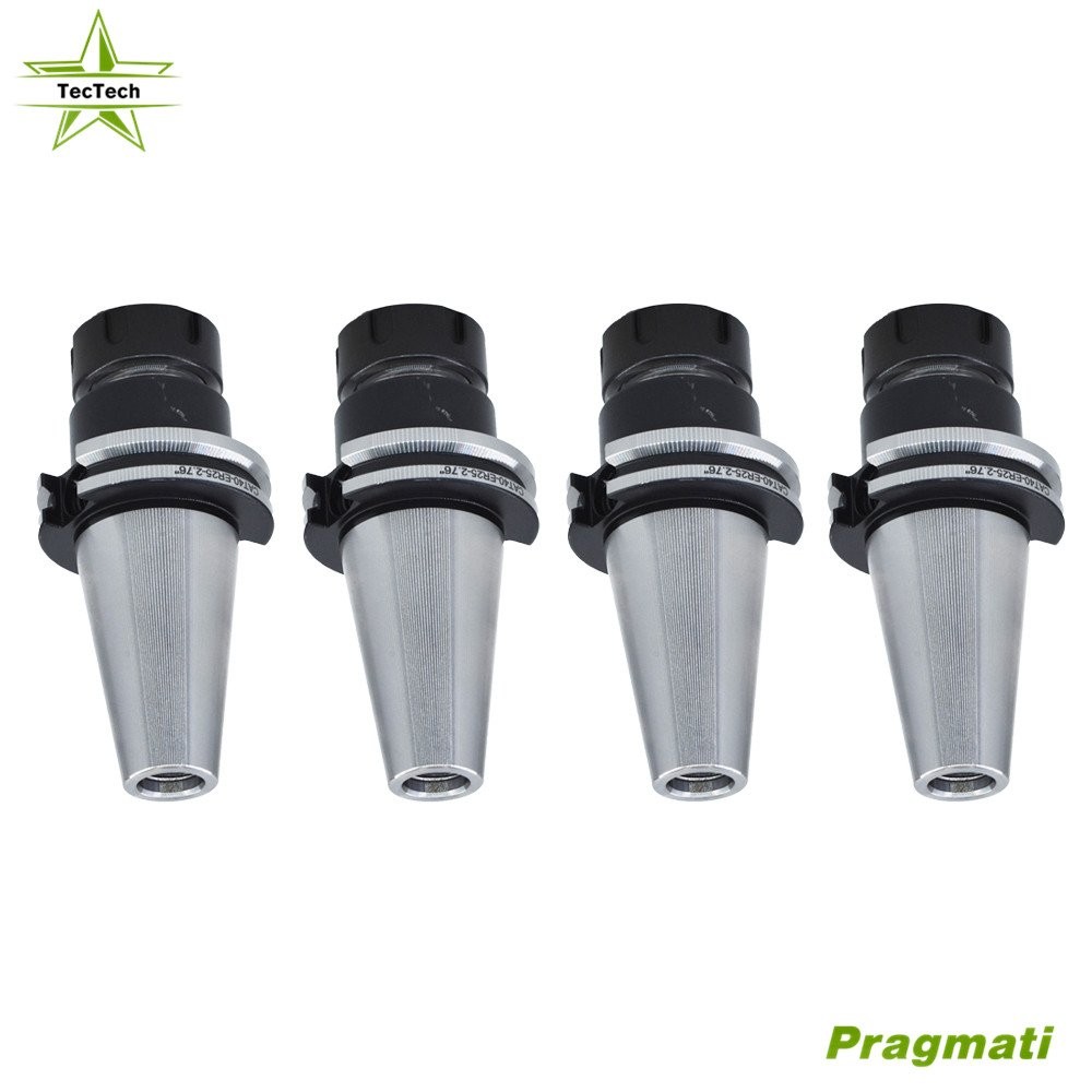 4 Pcs CAT40 ER25 Collet Chuck W. 2.76″ Gage Length Chucks Tool Holder Set