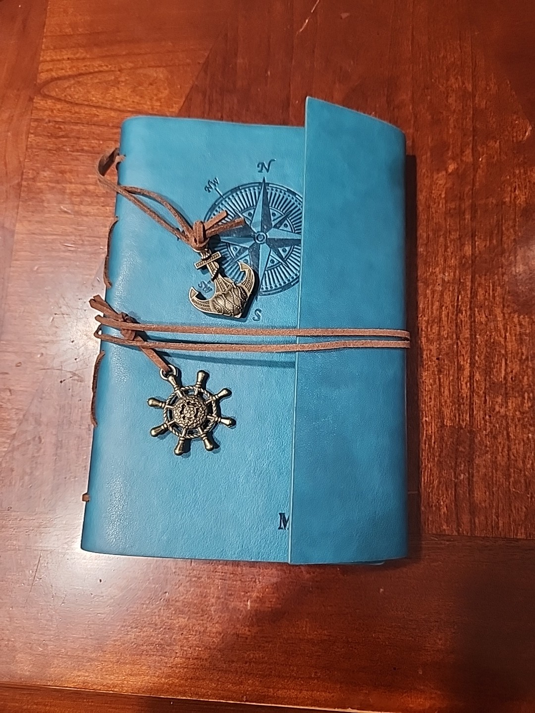 Vintage Leather Journal With Charms Small