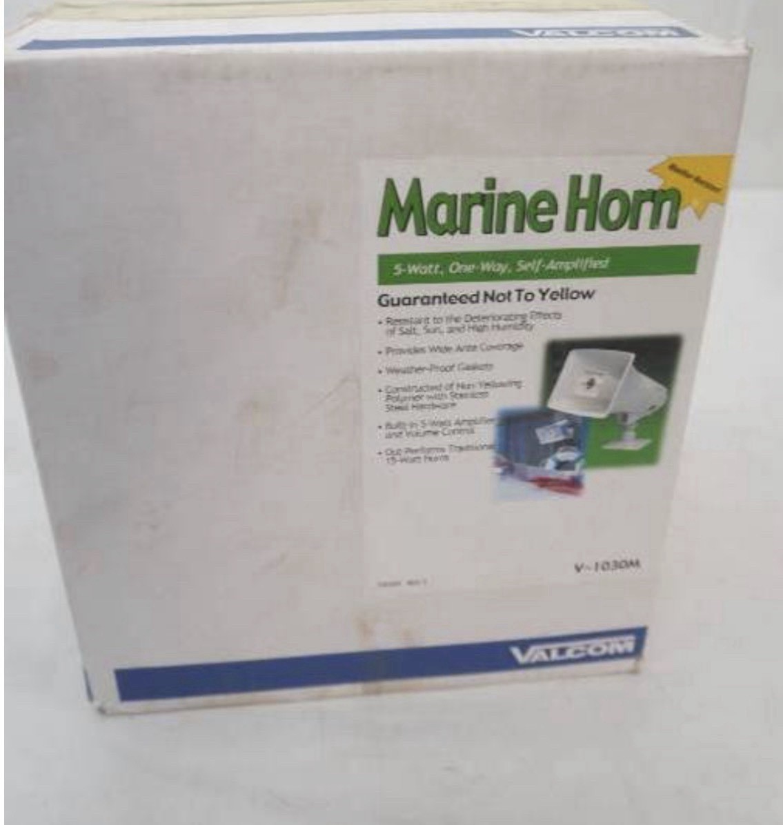 Valcom V-1030M Marine Horn 5W One-Way Self-Amplified Paging Speaker New
