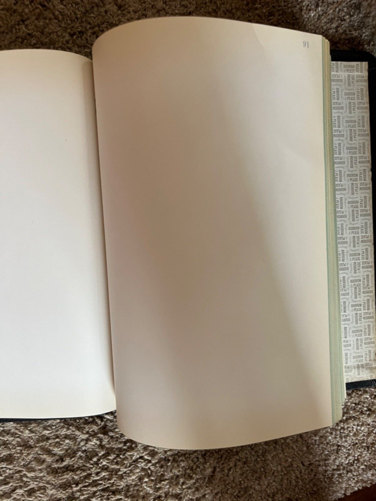 Boorum & Pease Record Book, Black Leather-Like Cover, 300 Unruled Pages