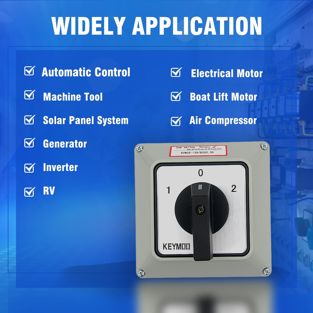 125A Rotary Changeover Switch with Master Switch Exterior Box, 660V 3 Position 2