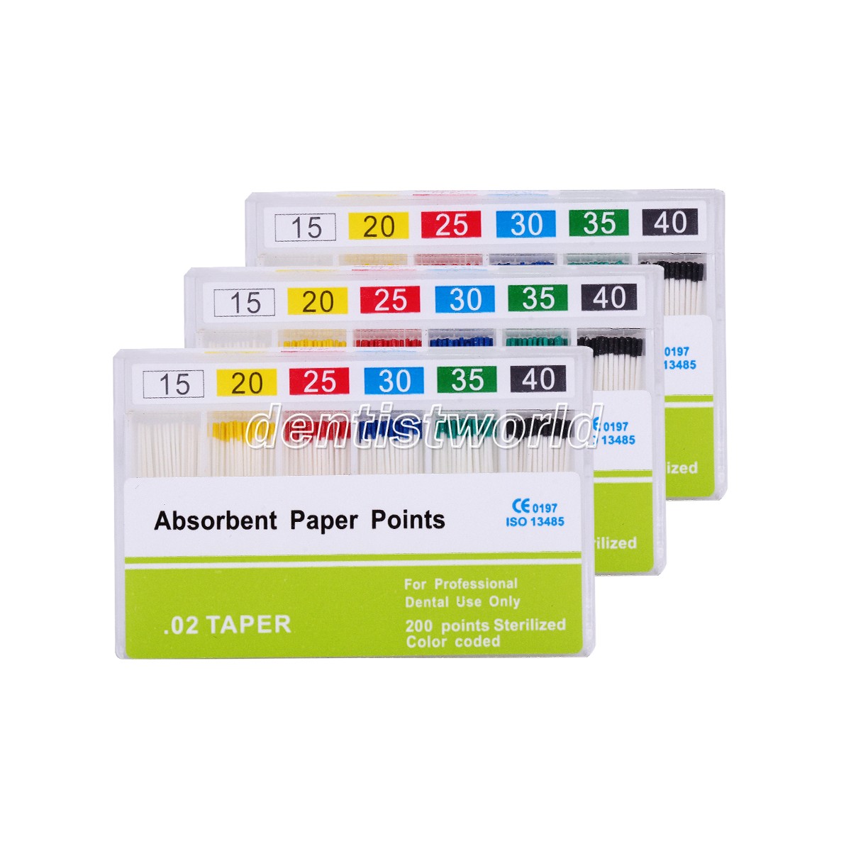 Dental Absorbent Paper Points PP 0.02 45 -80# Root Canal Endodontic Dentist Use