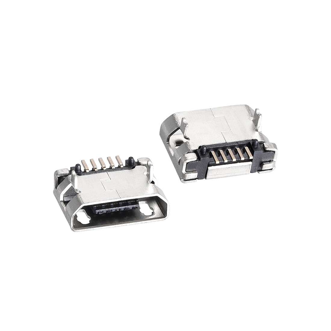 10Pcs 5-Pin DIP 180 Degree, Micro USB Female Socket Connector Repair Adapter