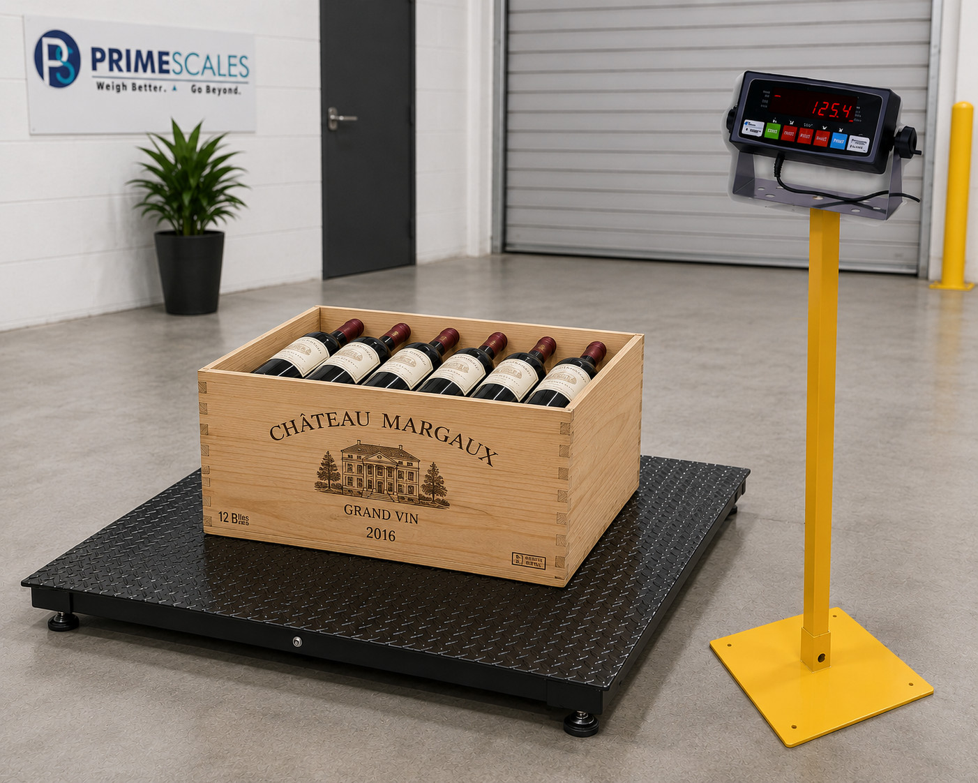 24×24 Industrial Floor Scale 10000lb x 1lb Platform Pallet Warehouse Heavy Dut