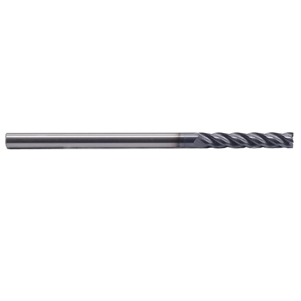 5x 4 Flute 1/8″ x 3/4″ x 2-1/4″ Solid Carbide Long End Mills – TiALN Coated US